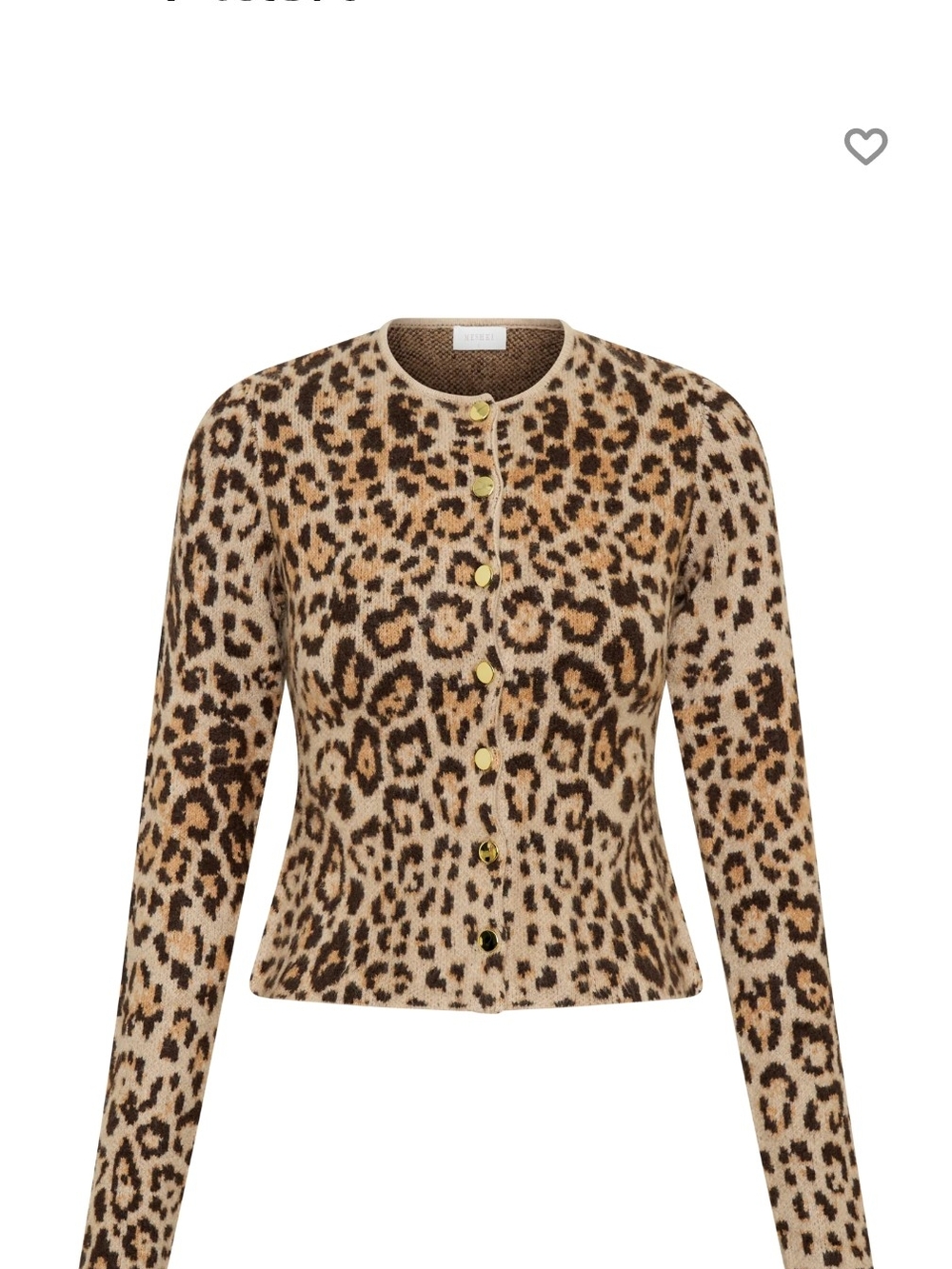 Meshki Leopard Print Button-Up Cardigan - Beige & Brown